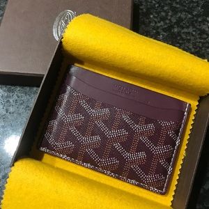 GOYARD Saint Sulpice Card Holder - Burgundy